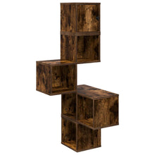 Wandhoekplank Gerookt eiken 48 x 48 x 120 cm Bewerkt hout