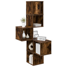 Wandhoekplank Gerookt eiken 48 x 48 x 120 cm Bewerkt hout