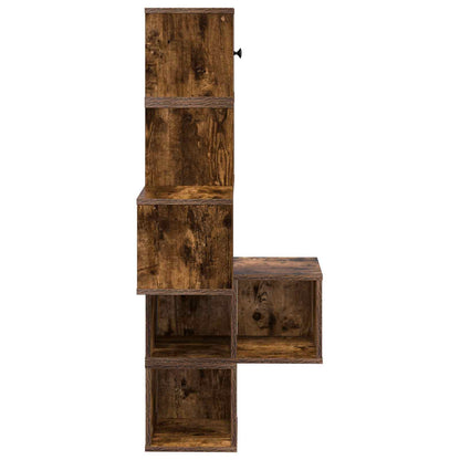 Wandhoekplank Gerookt eiken 48 x 48 x 120 cm Bewerkt hout