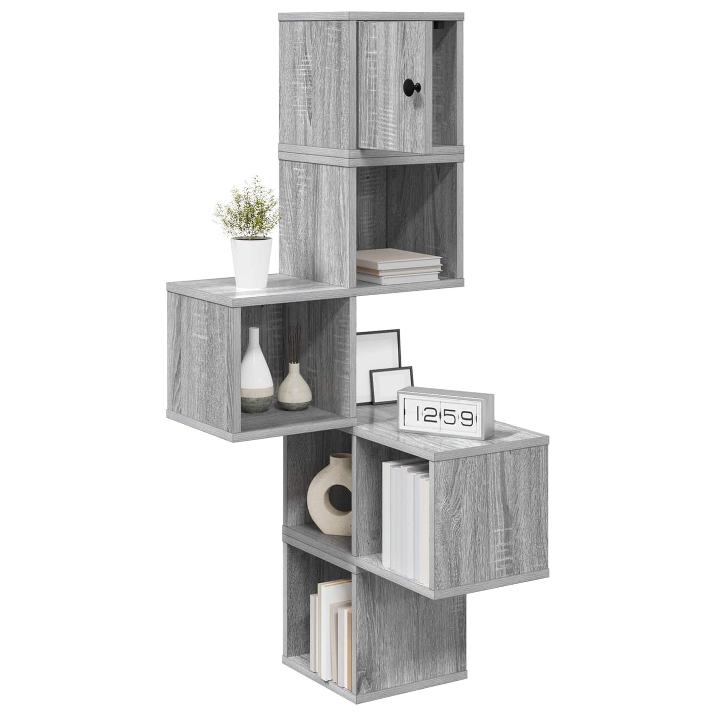 Wandhoekplank Grijs Sonoma 48 x 48 x 120 cm Bewerkt hout