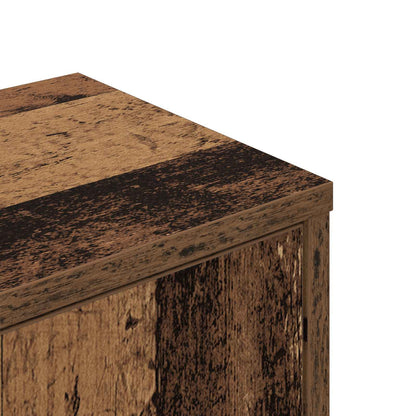 Wandhoekplank Oud hout 48 x 48 x 120 cm Bewerkt hout