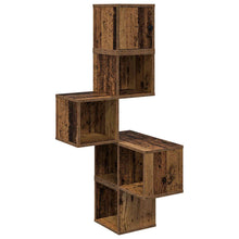 Wandhoekplank Oud hout 48 x 48 x 120 cm Bewerkt hout