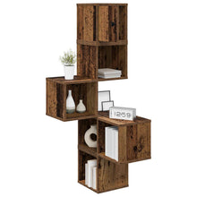 Wandhoekplank Oud hout 48 x 48 x 120 cm Bewerkt hout