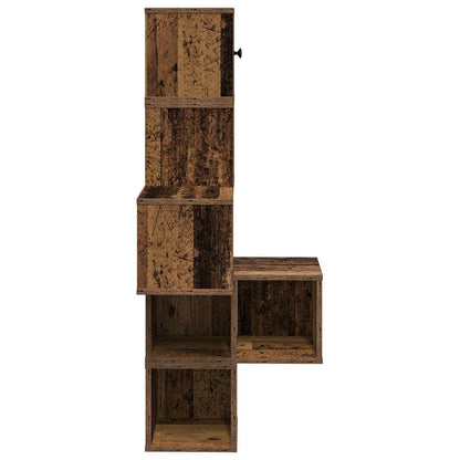 Wandhoekplank Oud hout 48 x 48 x 120 cm Bewerkt hout