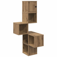Wandhoekplank Artisanaal eiken 48 x 48 x 120 cm Bewerkt hout