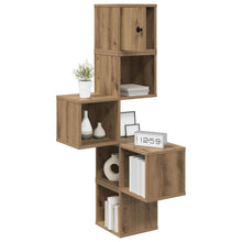 Wandhoekplank Artisanaal eiken 48 x 48 x 120 cm Bewerkt hout