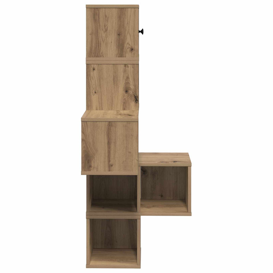 Wandhoekplank Artisanaal eiken 48 x 48 x 120 cm Bewerkt hout