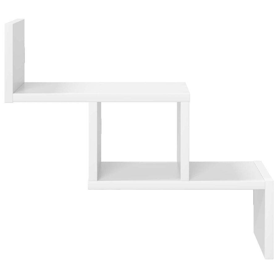 Wandplank Wit 48 x 15 x 42 cm Bewerkt hout