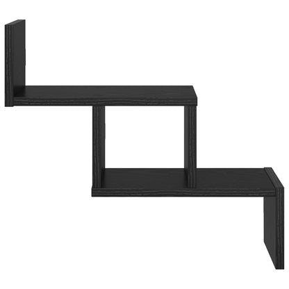Wandplank Zwart eiken 48 x 15 x 42 cm Bewerkt hout