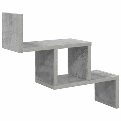 Wandplank Betongrijs 48 x 15 x 42 cm Bewerkt hout