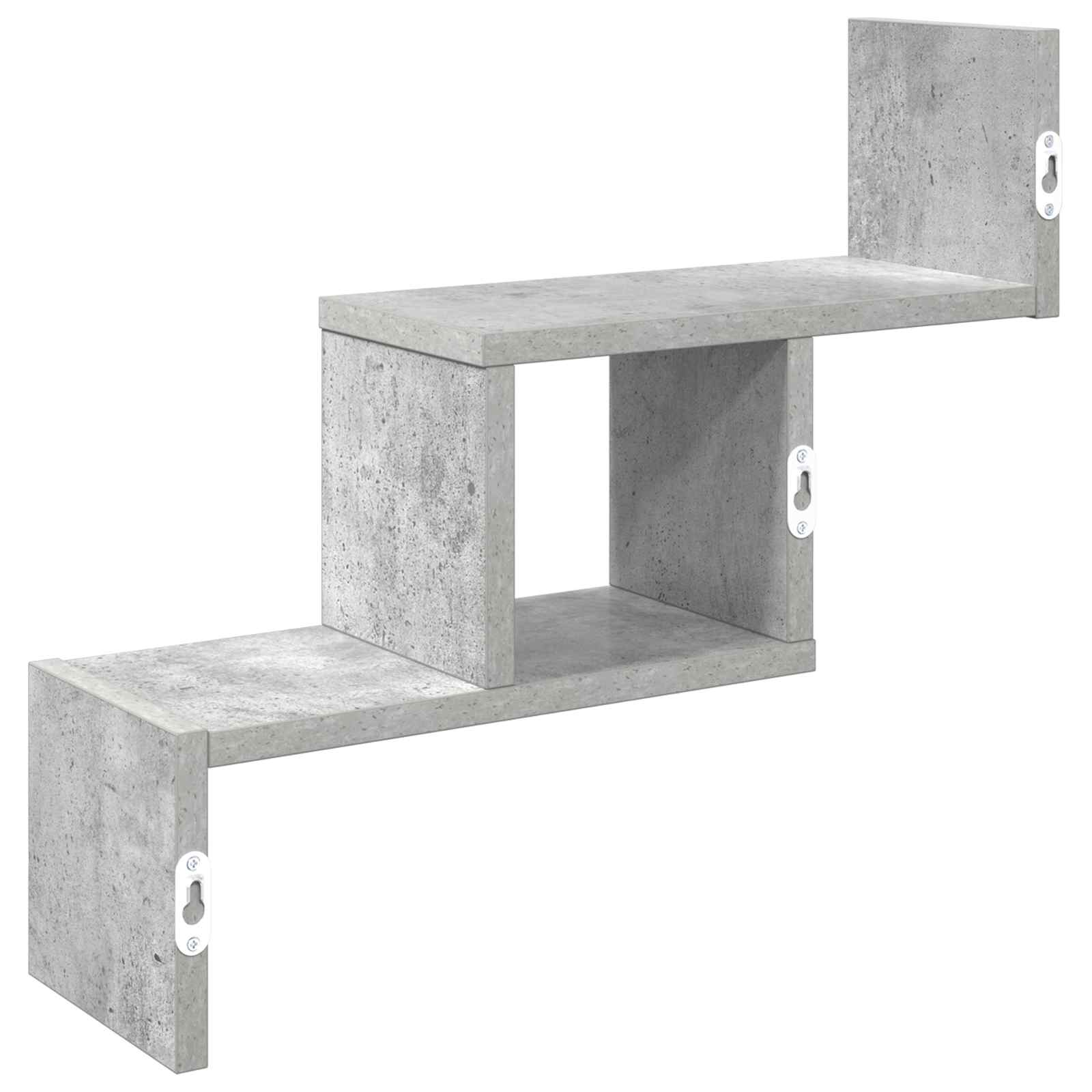 Wandplank Betongrijs 48 x 15 x 42 cm Bewerkt hout