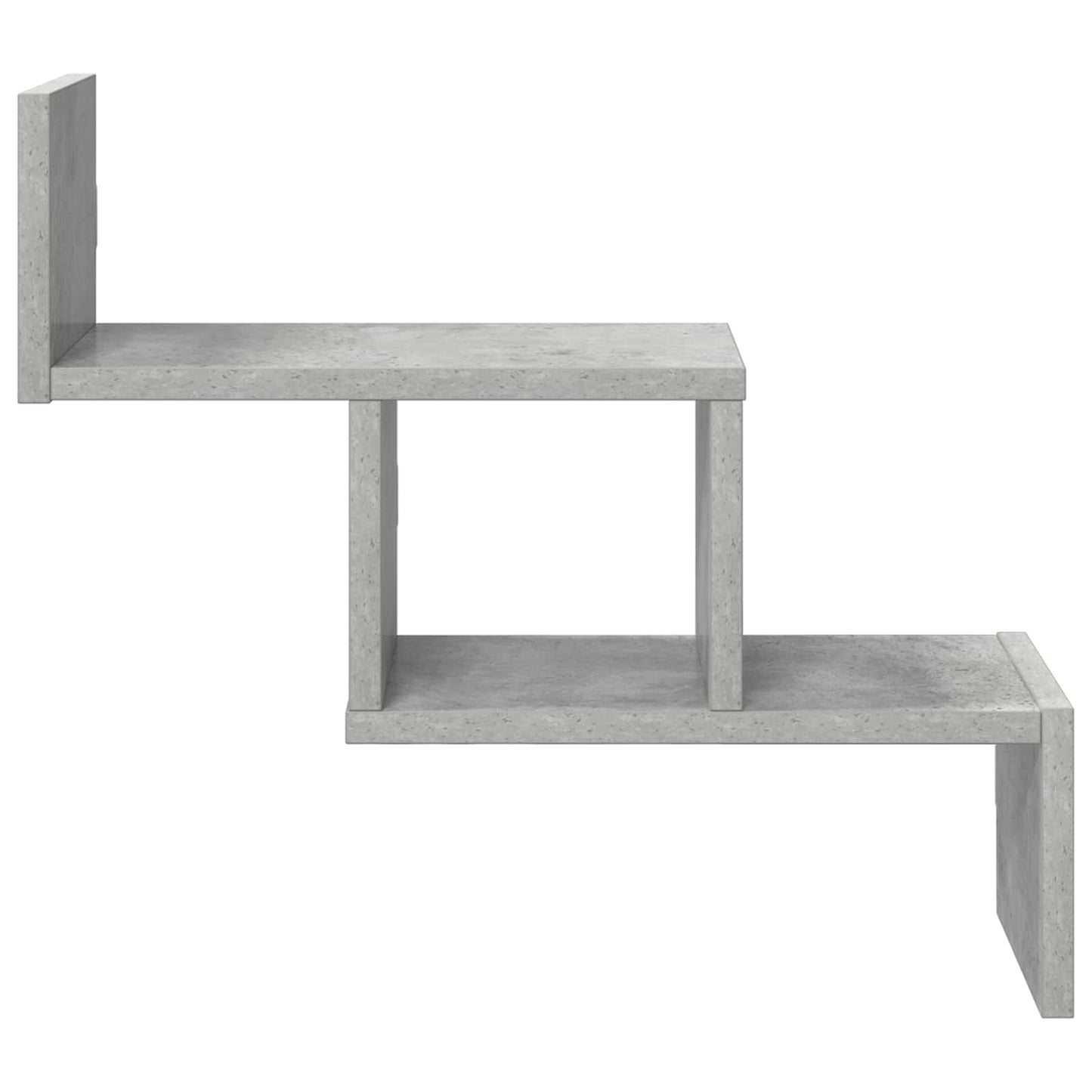 Wandplank Betongrijs 48 x 15 x 42 cm Bewerkt hout