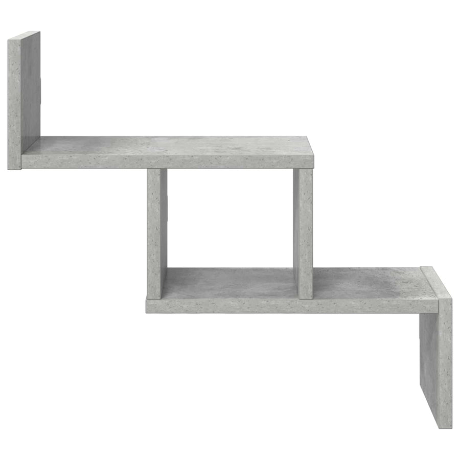 Wandplank Betongrijs 48 x 15 x 42 cm Bewerkt hout