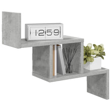 Wandplank Betongrijs 48 x 15 x 42 cm Bewerkt hout
