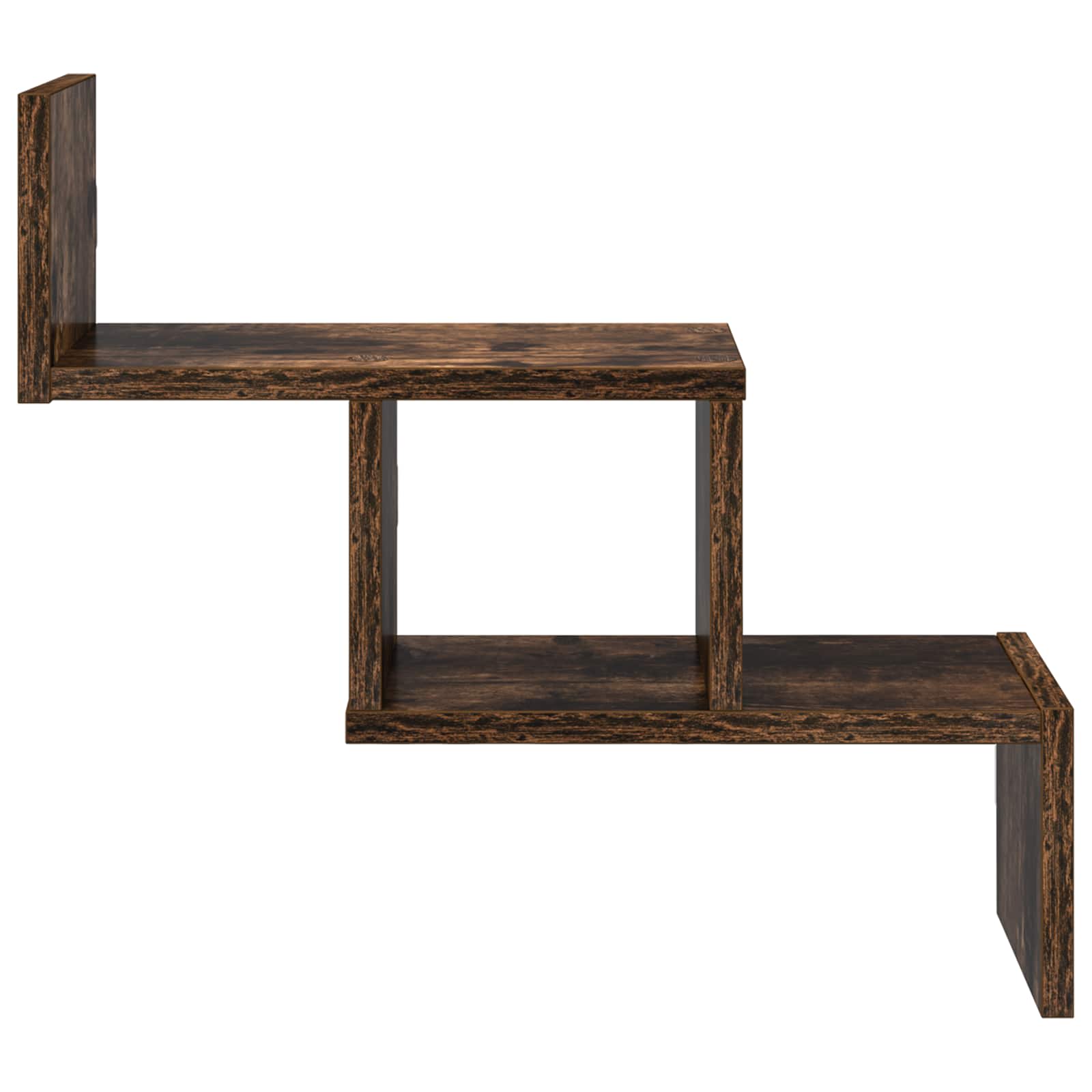 Wandplank Gerookt eiken 48 x 15 x 42 cm Bewerkt hout