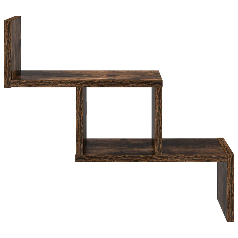 Wandplank Gerookt eiken 48 x 15 x 42 cm Bewerkt hout