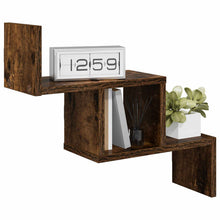 Wandplank Gerookt eiken 48 x 15 x 42 cm Bewerkt hout