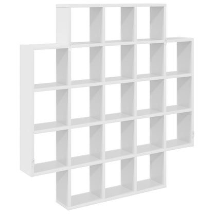 Wandplank Wit 100 x 13 x 100 cm Bewerkt hout