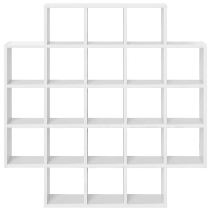 Wandplank Wit 100 x 13 x 100 cm Bewerkt hout