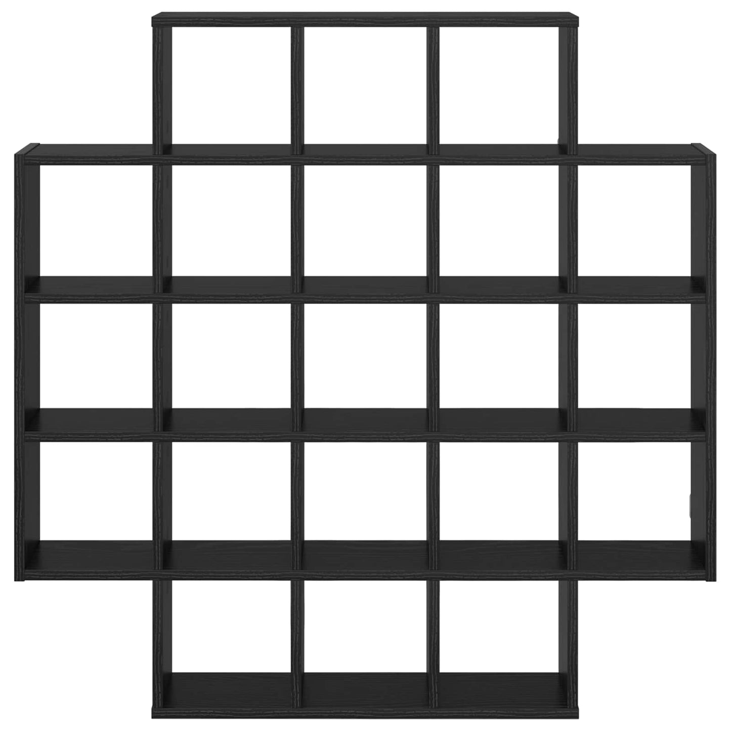 Wandplank Zwart eiken 100 x 13 x 100 cm Bewerkt hout
