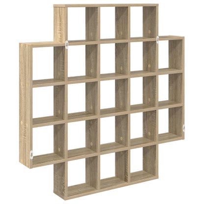 Wandplank Sonoma Eiken 100 x 13 x 100 cm Bewerkt hout
