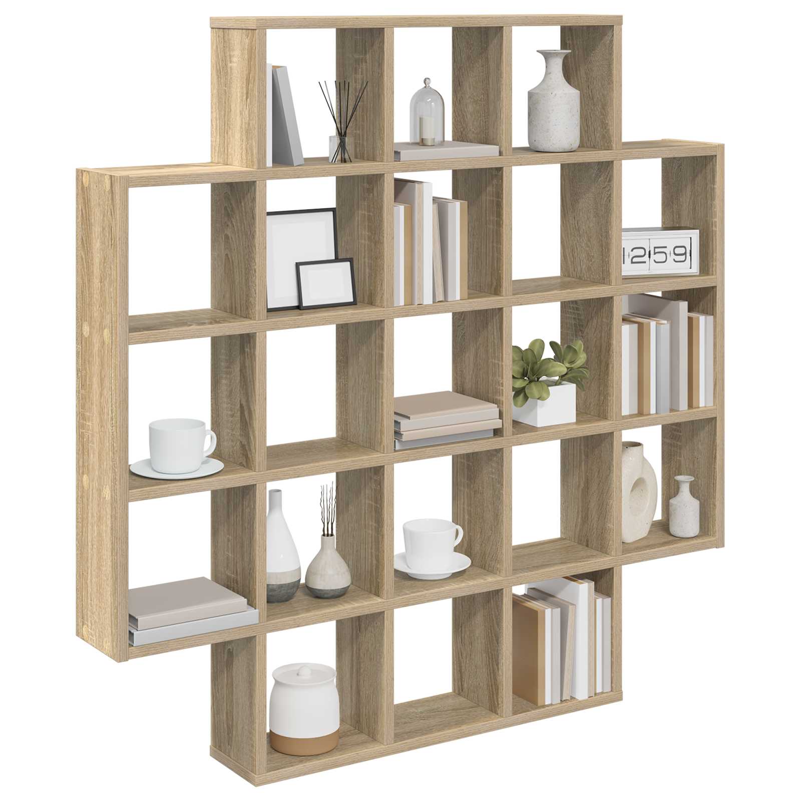 Wandplank Sonoma Eiken 100 x 13 x 100 cm Bewerkt hout