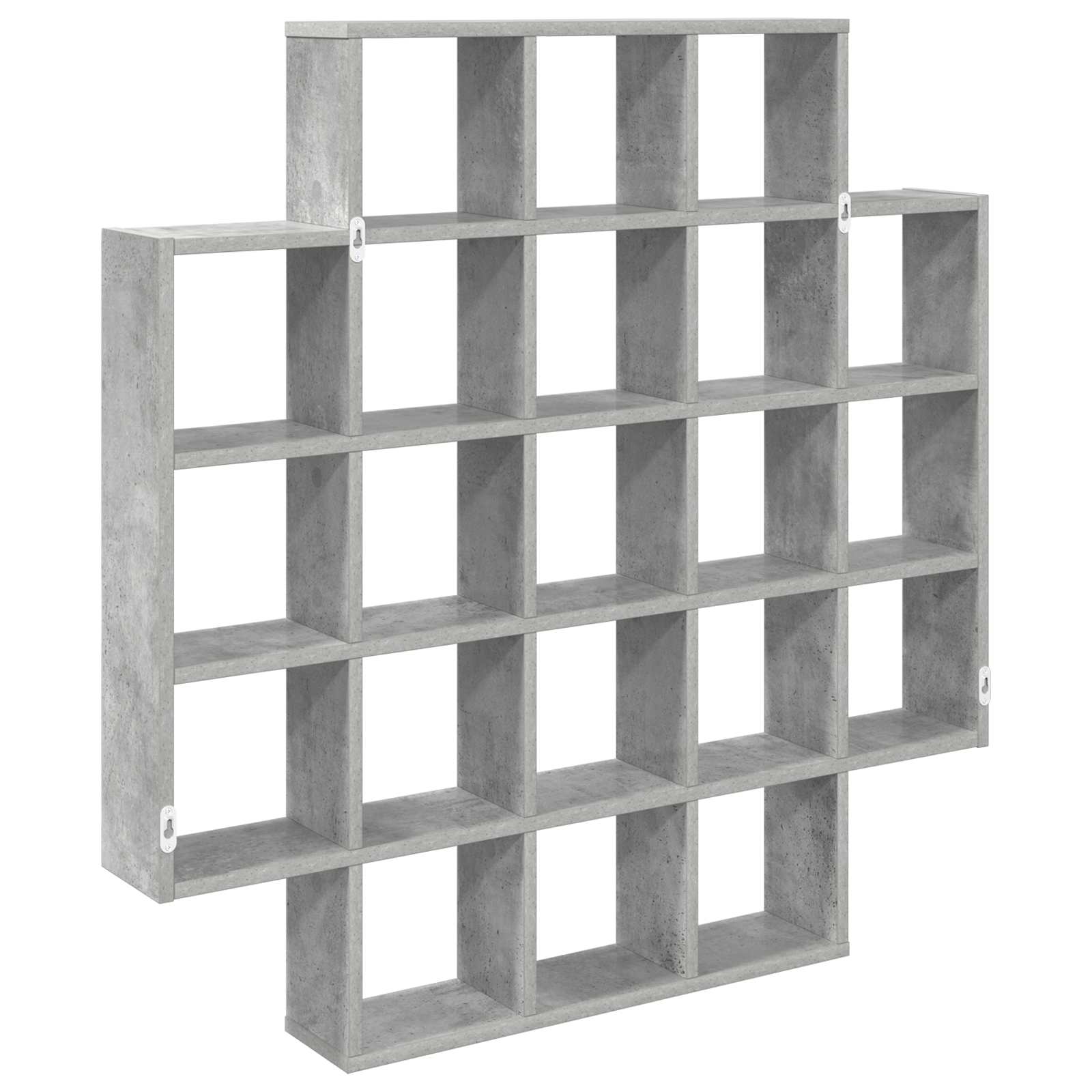 Wandplank Betongrijs 100 x 13 x 100 cm Bewerkt hout