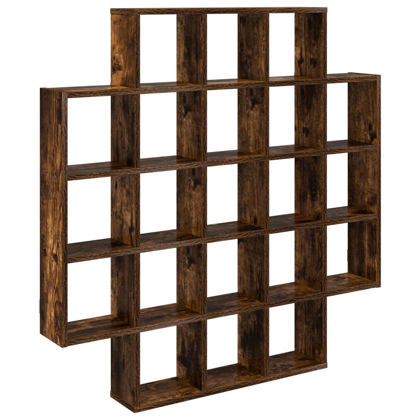 Wandplank Gerookt eiken 100 x 13 x 100 cm Bewerkt hout