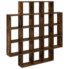 Wandplank Gerookt eiken 100 x 13 x 100 cm Bewerkt hout