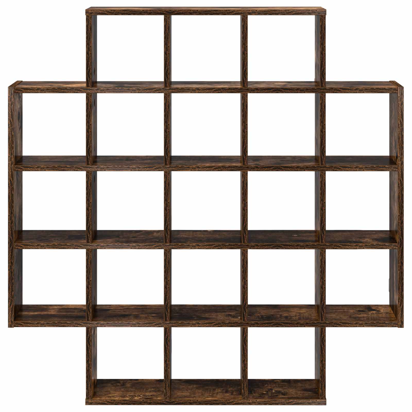 Wandplank Gerookt eiken 100 x 13 x 100 cm Bewerkt hout