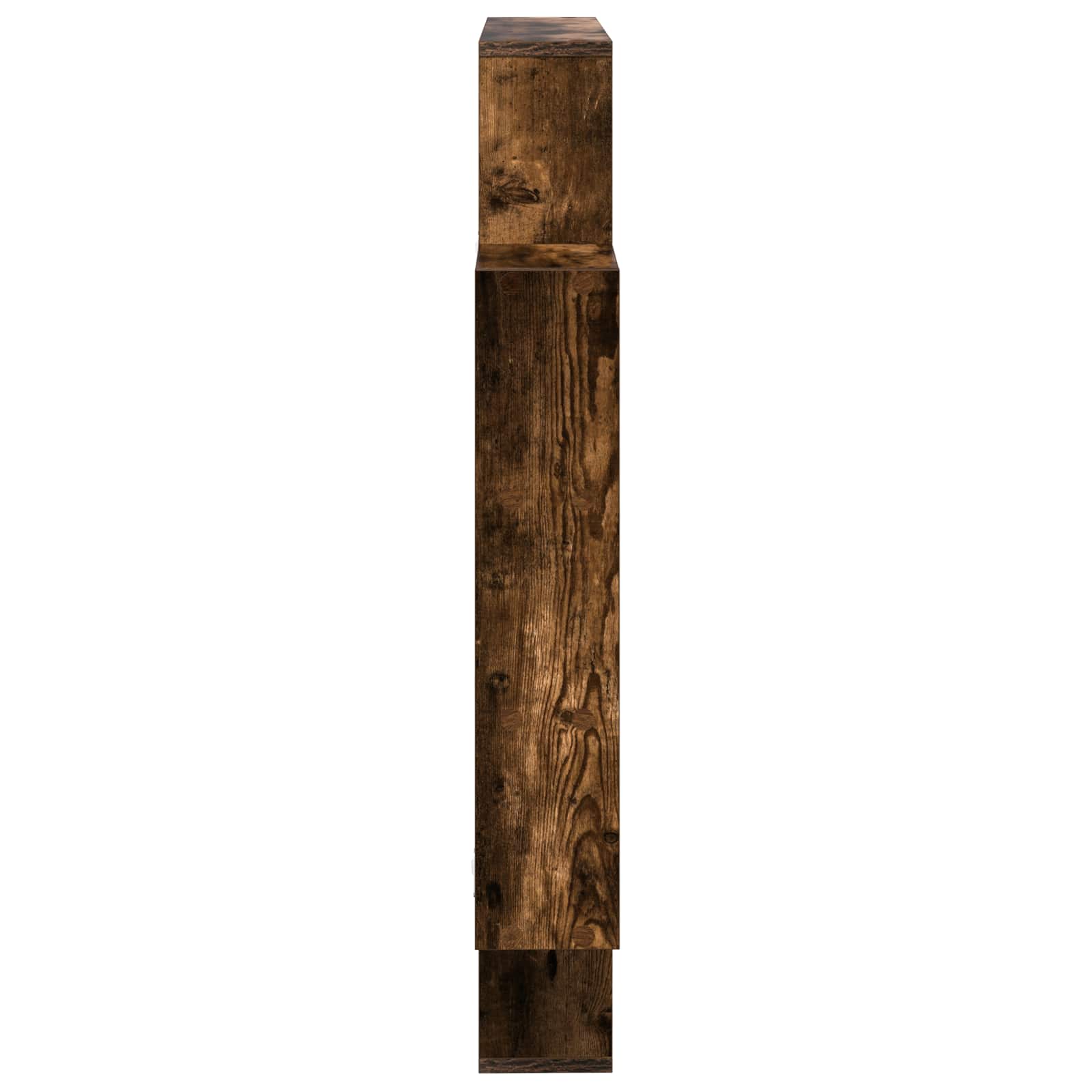Wandplank Gerookt eiken 100 x 13 x 100 cm Bewerkt hout