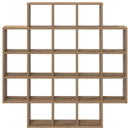 Wandplank Artisanaal eiken 100 x 13 x 100 cm Bewerkt hout