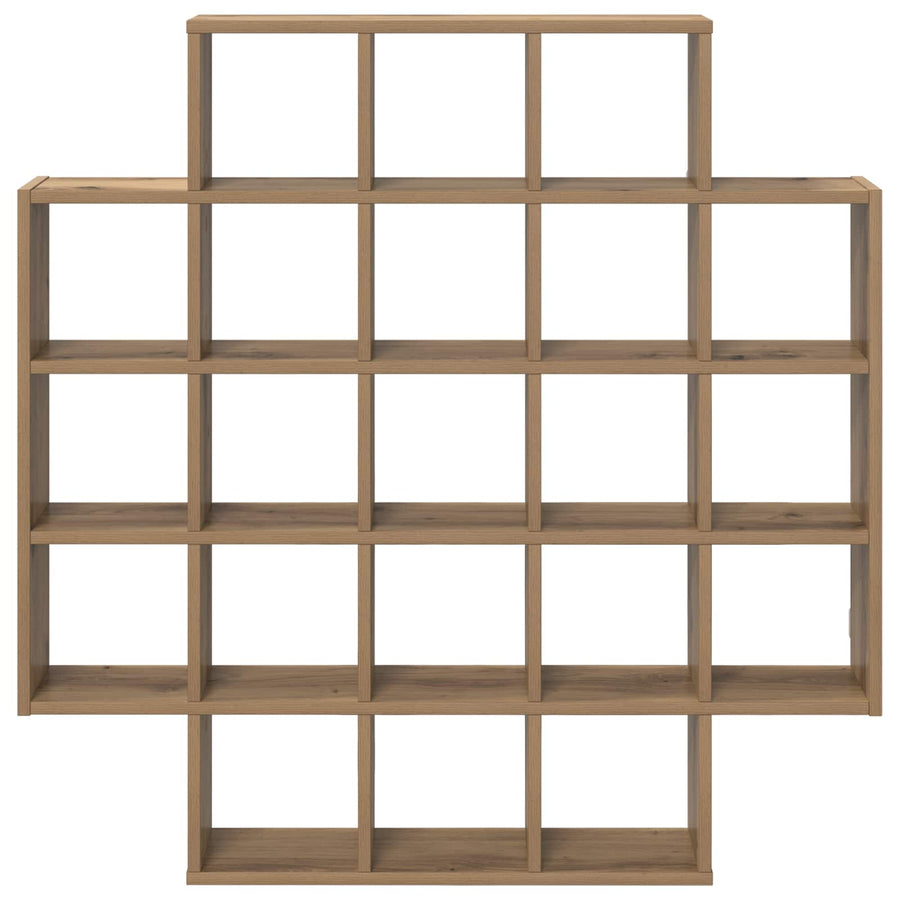 Wandplank Artisanaal eiken 100 x 13 x 100 cm Bewerkt hout