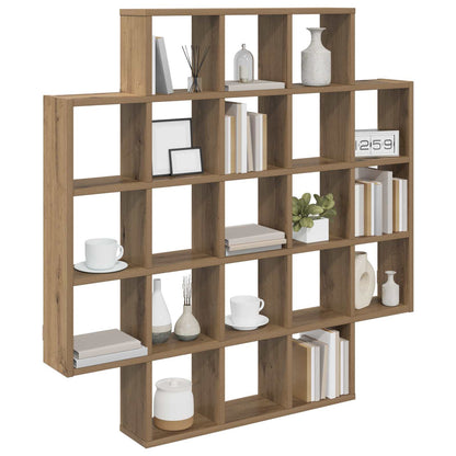 Wandplank Artisanaal eiken 100 x 13 x 100 cm Bewerkt hout