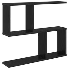 Wandplank Zwart eiken 60 x 12 x 50,5 cm Bewerkt hout