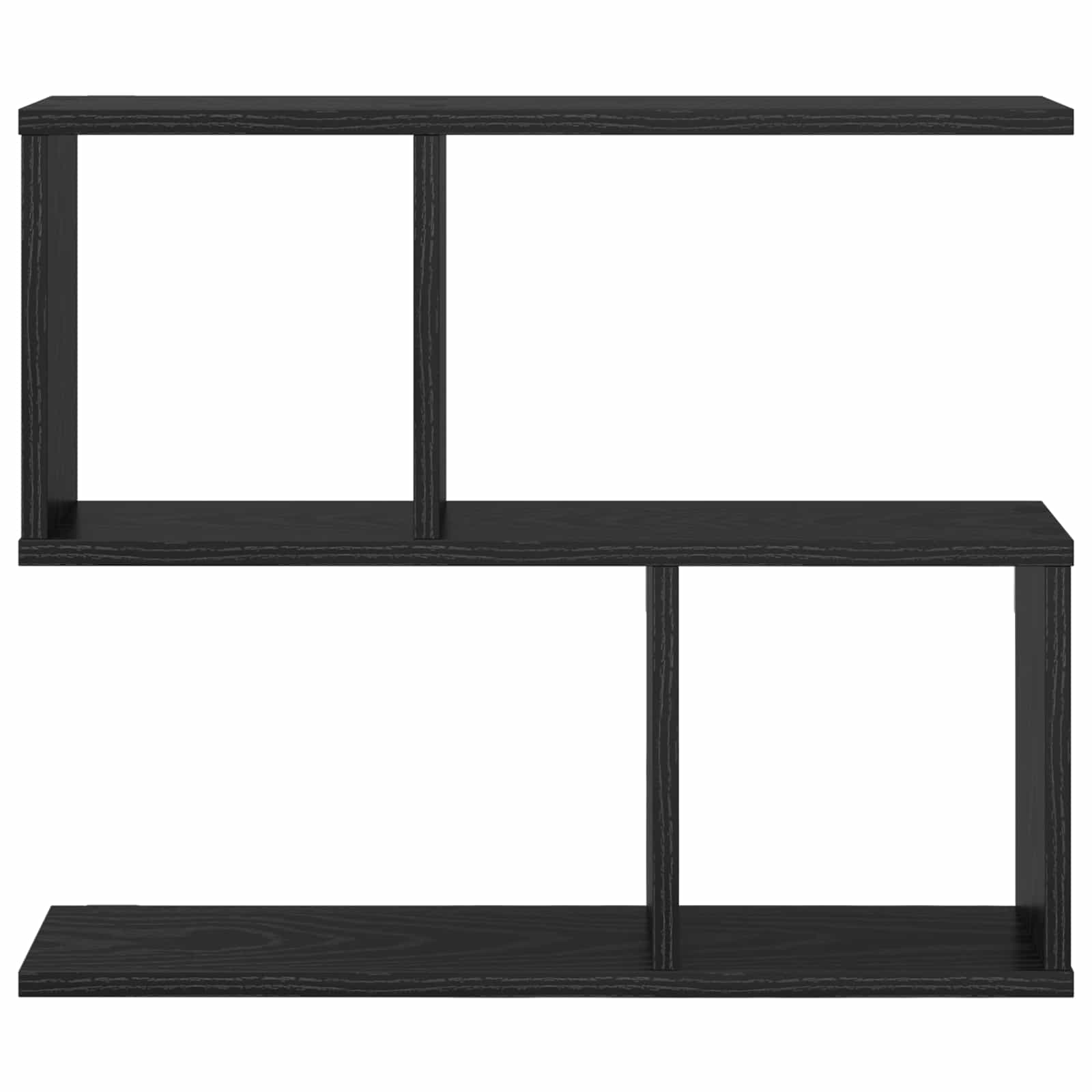 Wandplank Zwart eiken 60 x 12 x 50,5 cm Bewerkt hout