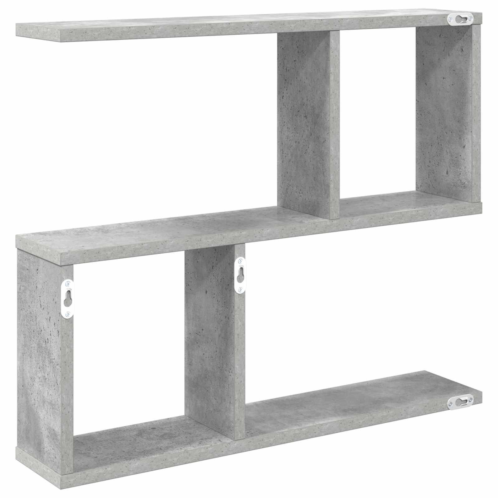Wandplank Betongrijs 60 x 12 x 50,5 cm Bewerkt hout