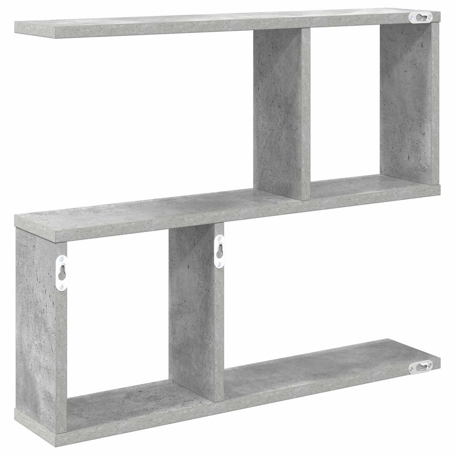 Wandplank Betongrijs 60 x 12 x 50,5 cm Bewerkt hout