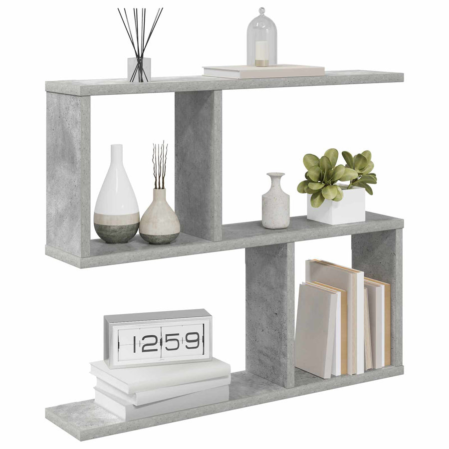 Wandplank Betongrijs 60 x 12 x 50,5 cm Bewerkt hout