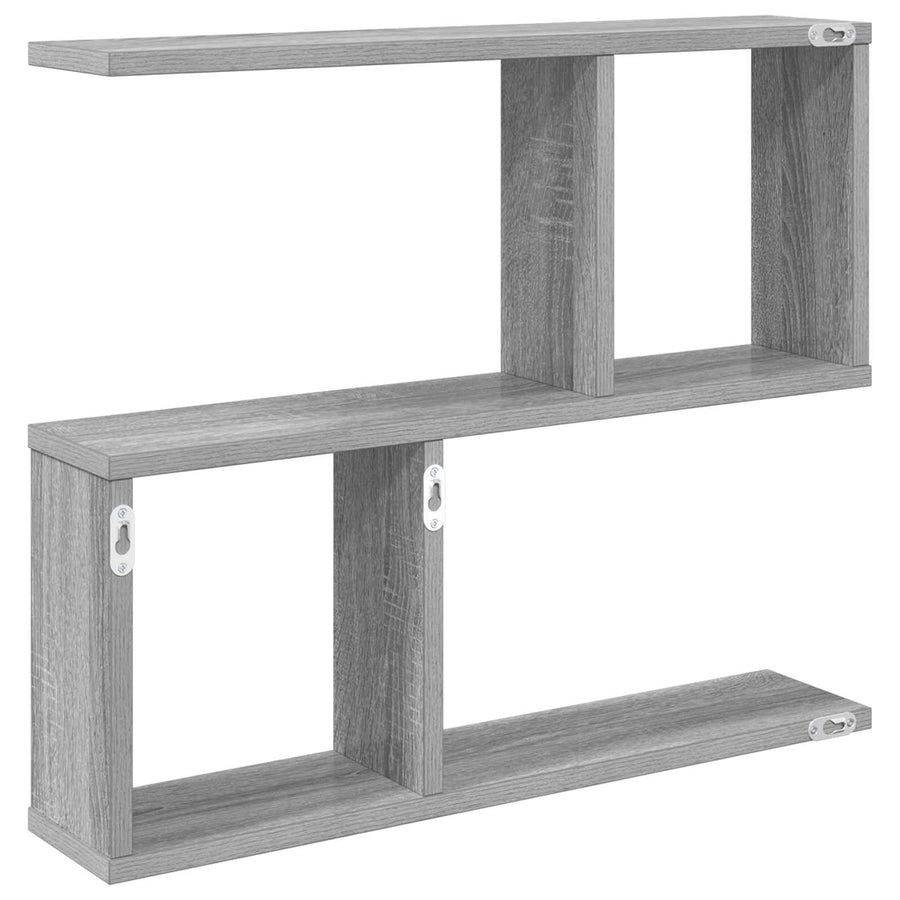 Wandplank Grijs Sonoma 60 x 12 x 50,5 cm Bewerkt hout