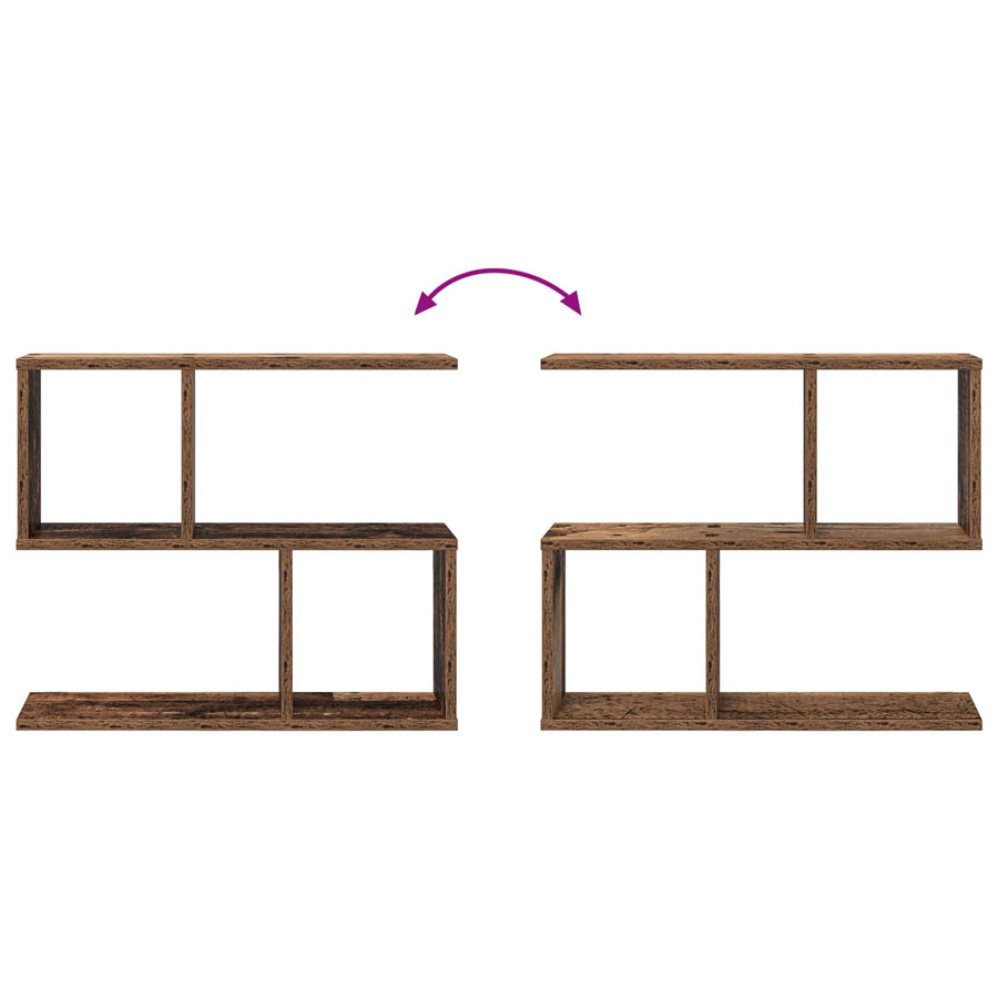 Wandplank Oud hout 60 x 12 x 50,5 cm Bewerkt hout