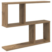 Wandplank bewerkt hout 60x12x50.5 cm artisanal eiken