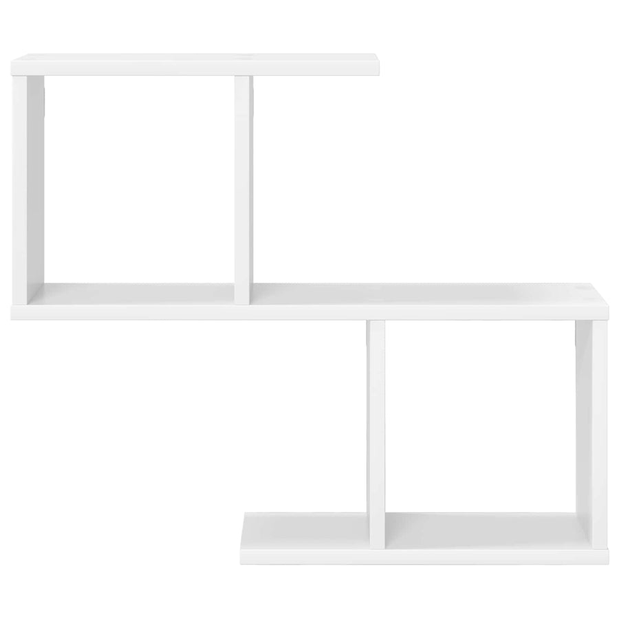 Wandplank Wit 60 x 12 x 50,5 cm Bewerkt hout