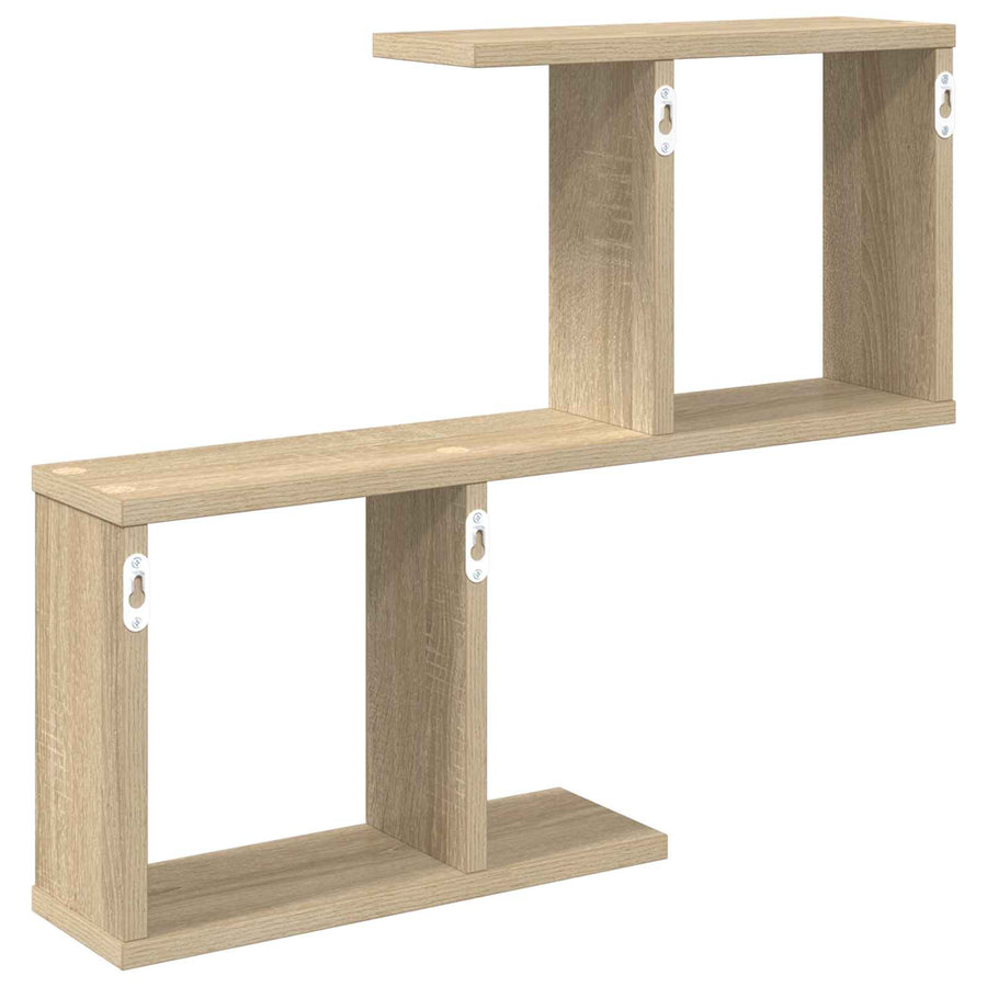 Wandplank Sonoma Eiken 60 x 12 x 50,5 cm Bewerkt hout