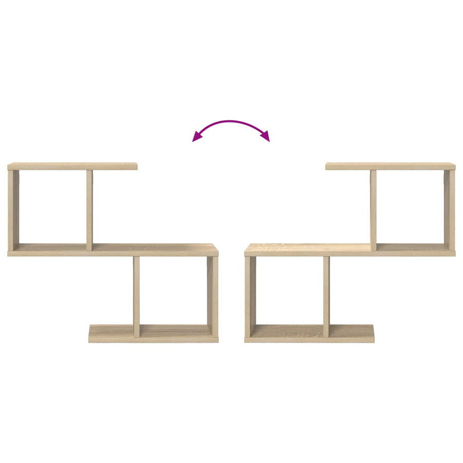 Wandplank Sonoma Eiken 60 x 12 x 50,5 cm Bewerkt hout