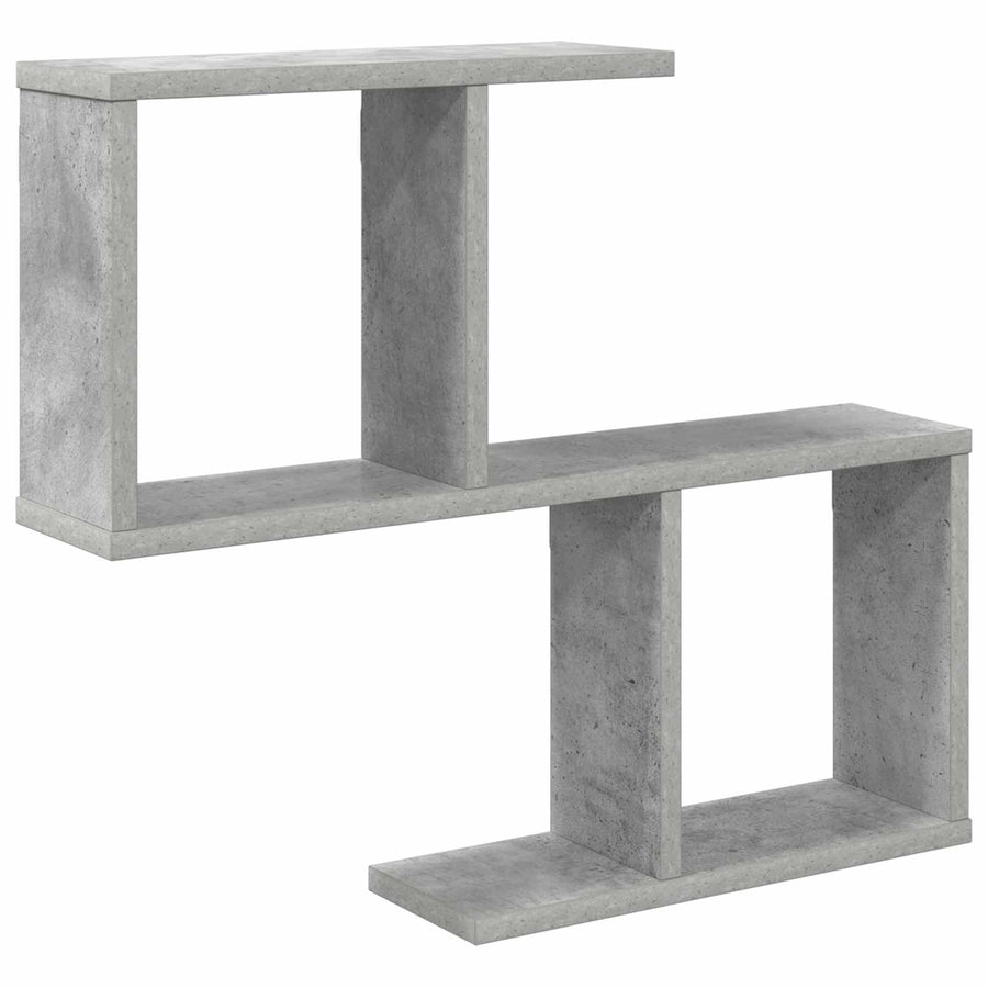 Wandplank Betongrijs 60 x 12 x 50,5 cm Bewerkt hout