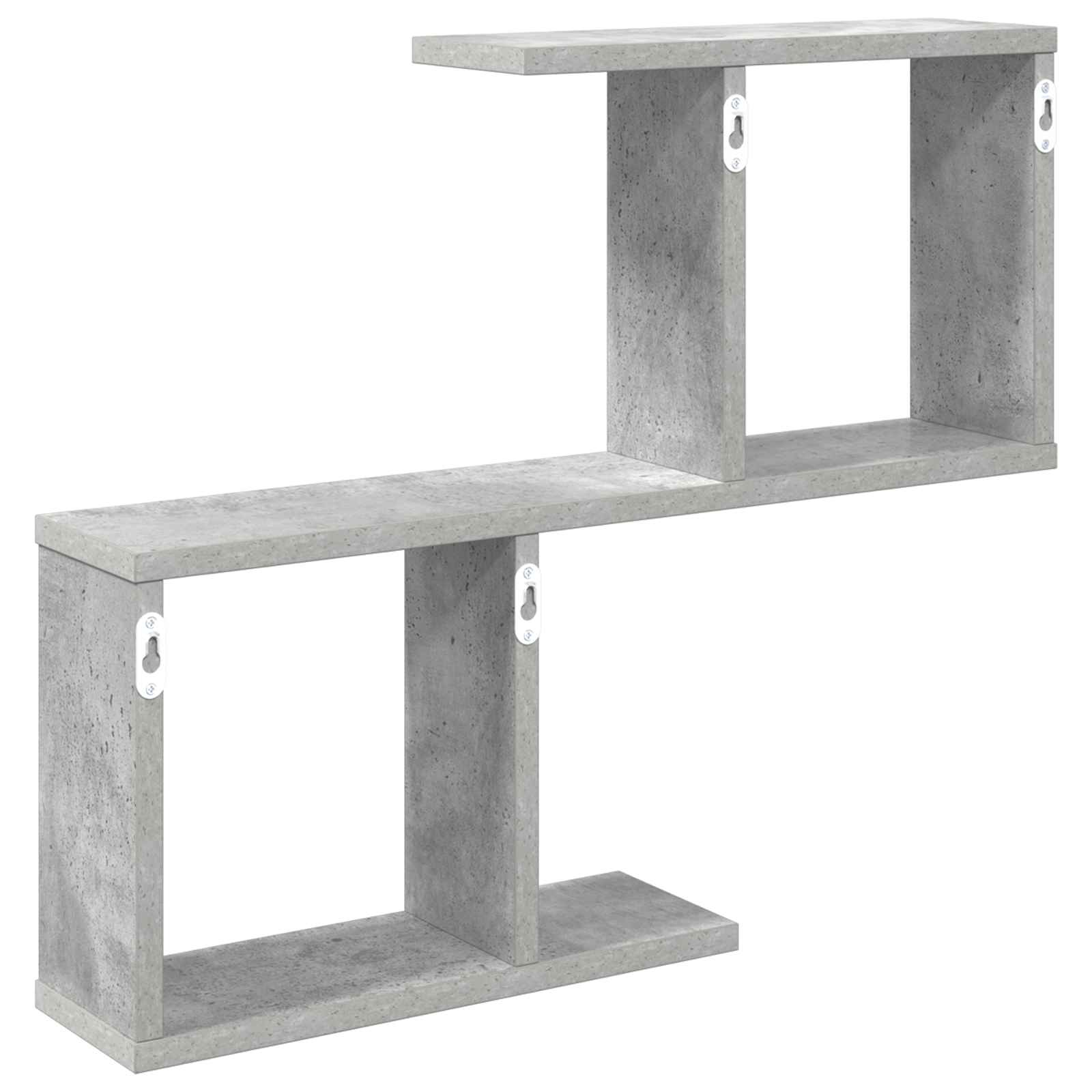 Wandplank Betongrijs 60 x 12 x 50,5 cm Bewerkt hout