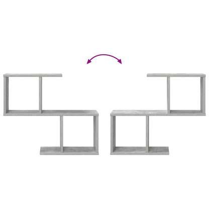 Wandplank Betongrijs 60 x 12 x 50,5 cm Bewerkt hout