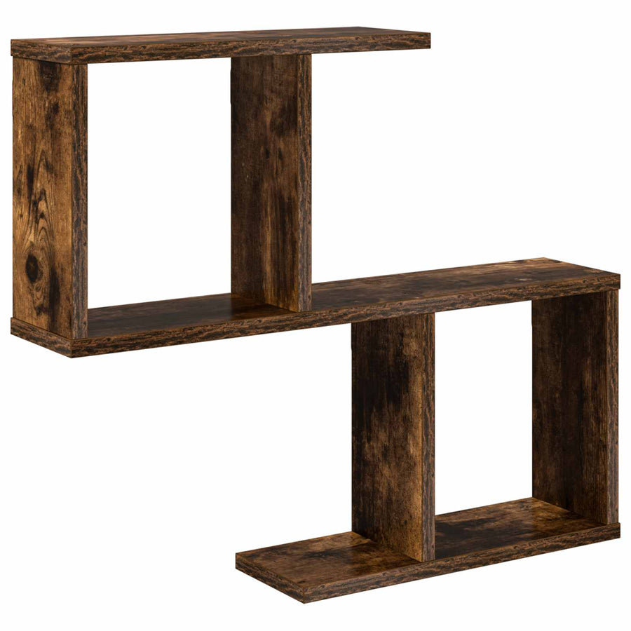 Wandplank Gerookt eiken 60 x 12 x 50,5 cm Bewerkt hout