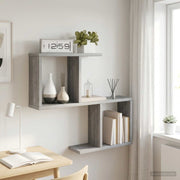 Wandplank 60x12x50,5 cm grijs sonoma